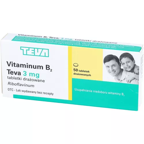 Vitaminum B2 3 mg, 50 tabletek
