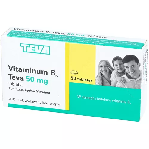 Vitaminum B6 50 mg, 50 tabletek