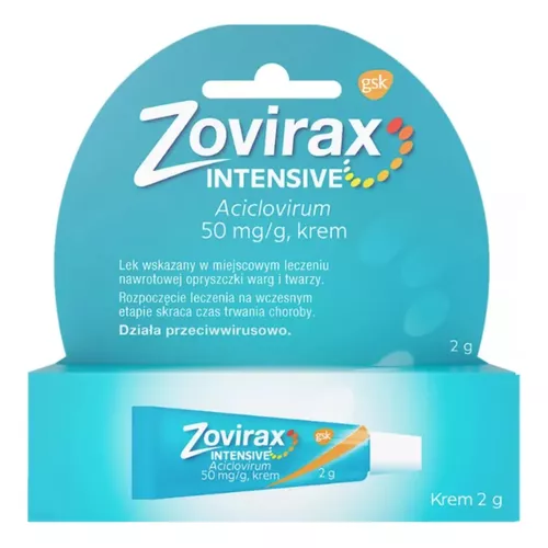 Zovirax Intensive 50 mg/g, krem, 2 g