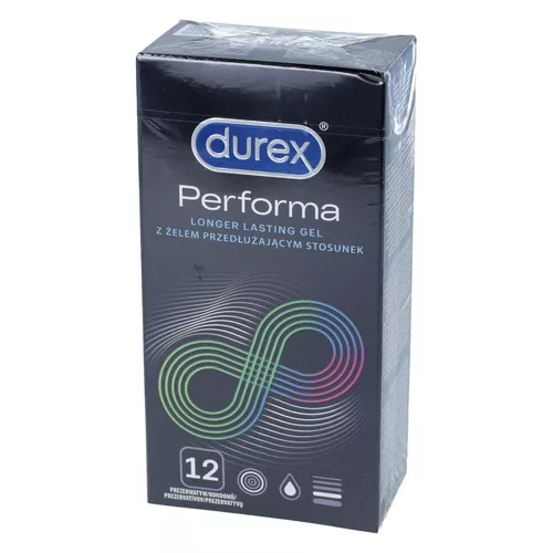 Durex Performa - prezerwatywy lateksowe, przedłużające stosunek 12 sztuk