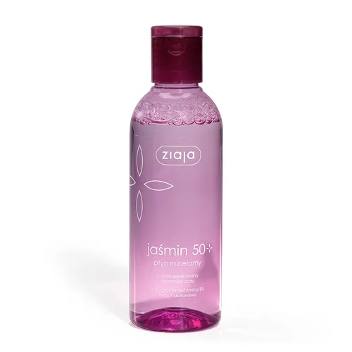 ziaja jaśminowa - jaśmin w płynie micelarnym, oczyszczający do twarzy, demakijaż oczu, 50+, 200 ml