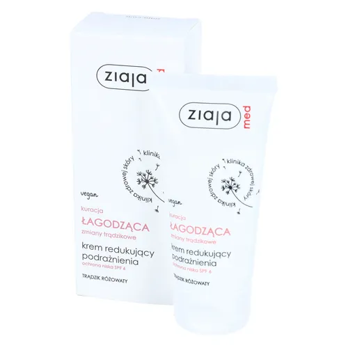 ziaja med - kuracja łagodząca zmiany trądzikowe, krem redukujący podrażnienia, 50 ml