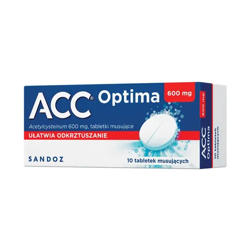 ACC Optima 600 mg, 10 tabletek musujących