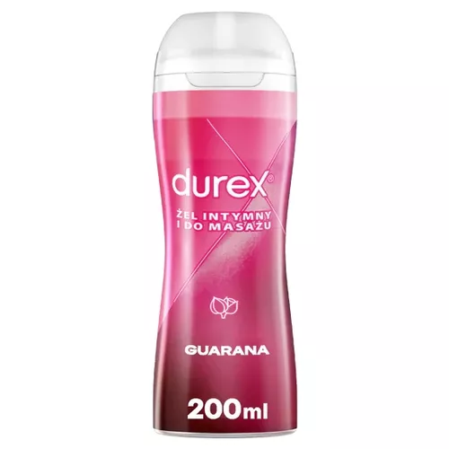 Durex Guarana - delikatny i jedwabisty żel intymny i do masażu 2w1, 200 ml