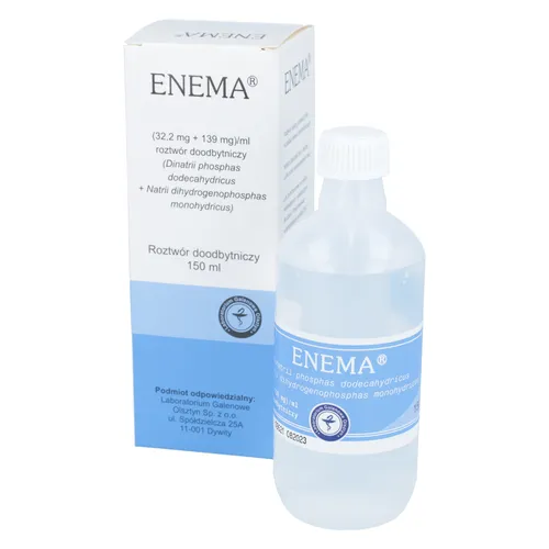 Enema (32,2 mg + 139 mg)/ml, roztwór doodbytniczy, 150 ml