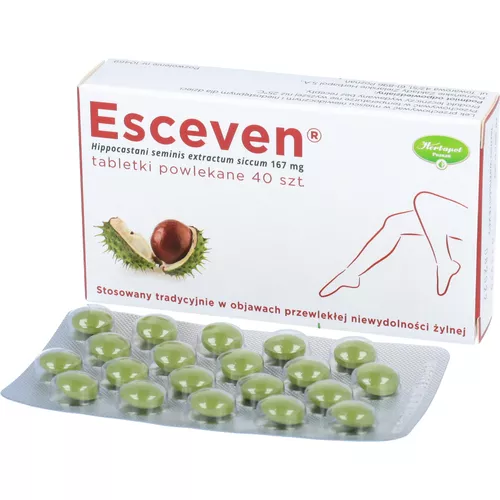 Esceven 167 mg, 40 tabletek