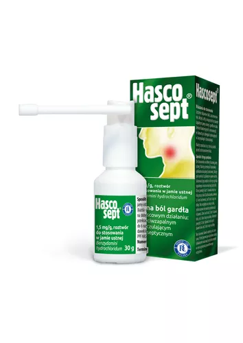 Hascosept 1,5 mg/g, spray, 30 g