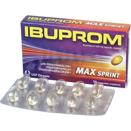 Ibuprom Max Sprint 400 mg, 10 kapsułek miękkich