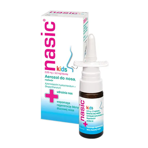 Nasic Kids (0,05 mg + 5 mg)/dawkę, aerozol do nosa, roztwór, 10 ml
