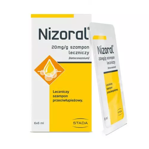 Nizoral 20 mg/g, szampon leczniczy, saszetki, 6 x 6 ml