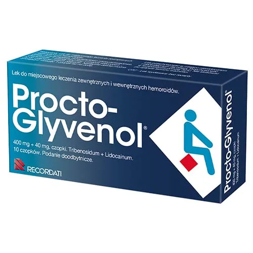 Procto-Glyvenol 400 mg + 40 mg, 10 czopków