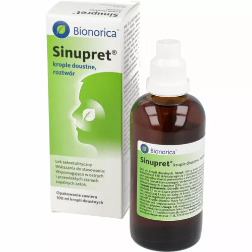 Sinupret, krople doustne, roztwór, 100 ml