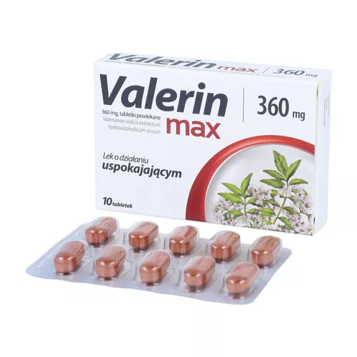 Valerin Max 360 mg, 10 tabletek powlekanych