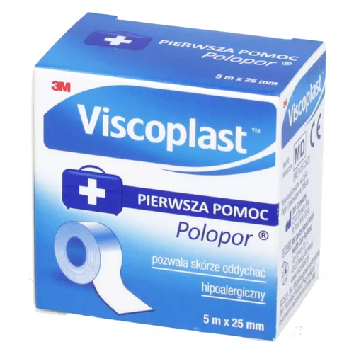 Viscoplast Polopor - plaster (włóknina), 5 m x 25 mm, 1 sztuka