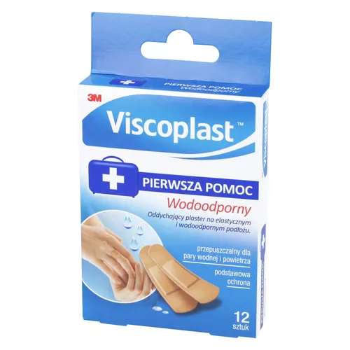 Viscoplast Wodoodporny - zetaw plastrów, 12 sztuk