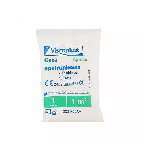 Viscoplast - jałowa gaza opatrunkowa, 1 m2, 1 sztuka
