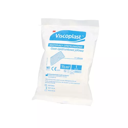 Viscoplast - jałowa gaza opatrunkowa, 1/2 m2, 1 sztuka