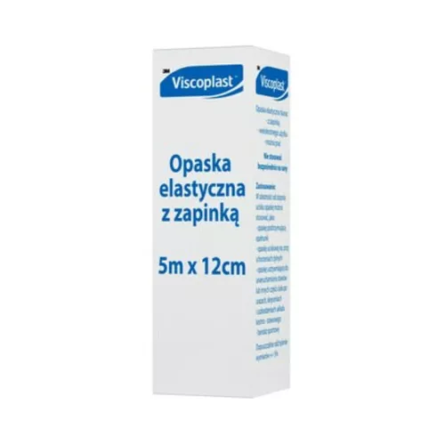 Viscoplast - opaska elastyczna z zapinką, 5 m x 12 cm, 1 sztuka