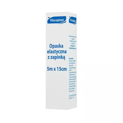 Viscoplast - opaska elastyczna z zapinką, 5 m x 15 cm, 1 sztuka