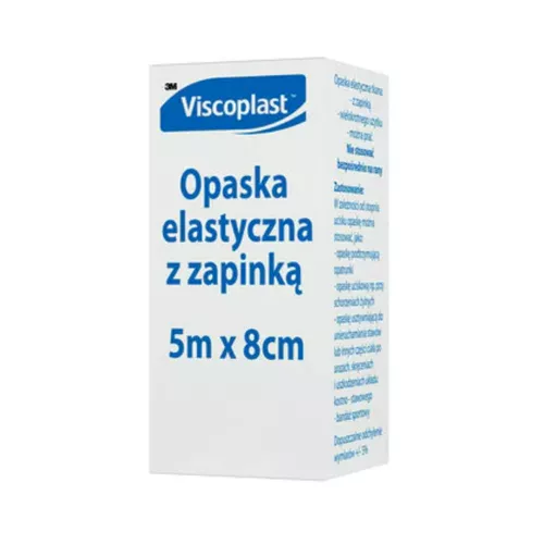 Viscoplast - opaska elastyczna z zapinką, 5 m x 8 cm, 1 sztuka