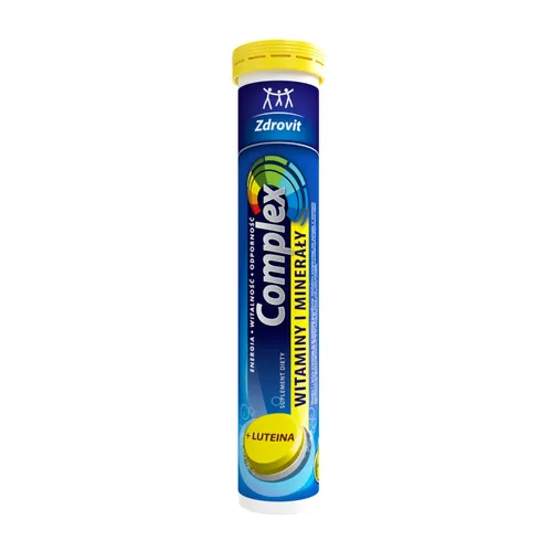 Zdrovit Complex - witaminy i minerały wzbogacone luteiną, 24 tabletki musujące