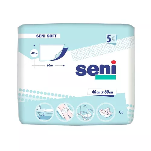 Seni Soft - podkłady higieniczne, 40 cm x 60 cm, 5 sztuk