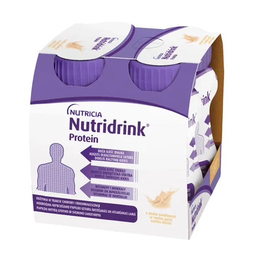 Nutridrink Protein - o smaku waniliowym, płyn, 4 x 125 ml