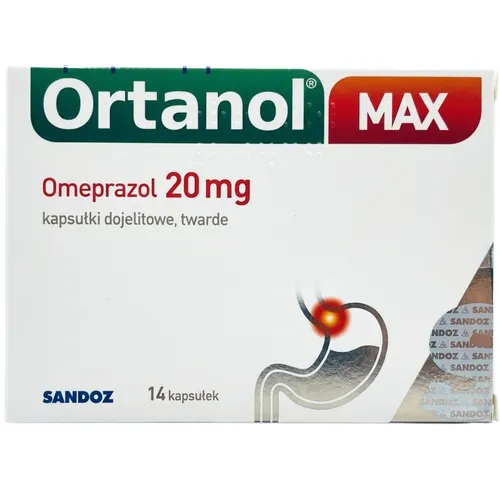 Ortanol Max 20 mg, 14 kapsułek dojelitowych, twardych