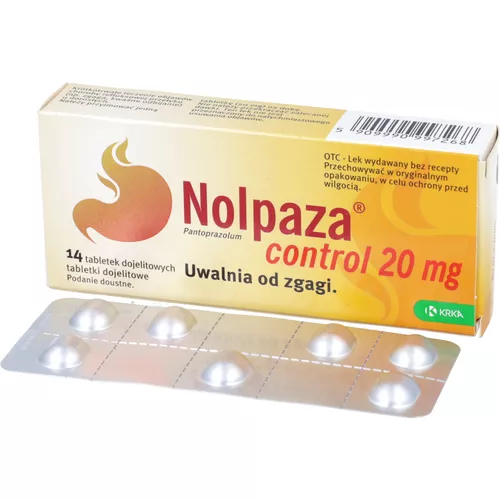 Nolpaza Control 20 mg, 14 tabletek dojelitowych