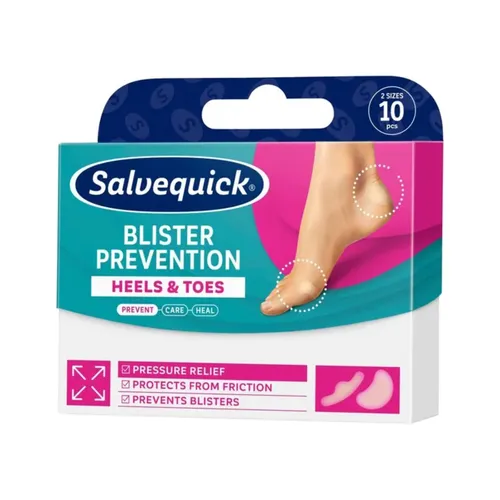Salvequick Foot Care Mix - plastry na pęcherze, otarcia, 10 sztuk