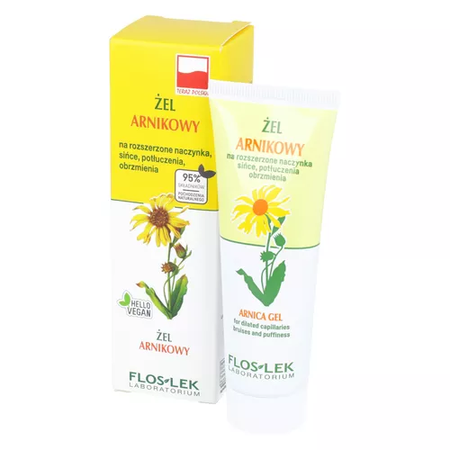FLOSLEK - żel arnikowy na rozszerzone naczynka, sińce, potłuczenia, obrzmienia, 50 ml