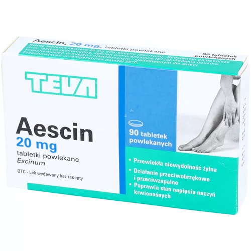 Aescin 20 mg, 90 tabletek