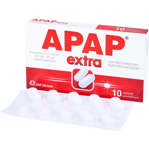 APAP Extra 500 mg + 65 mg, 10 tabletek