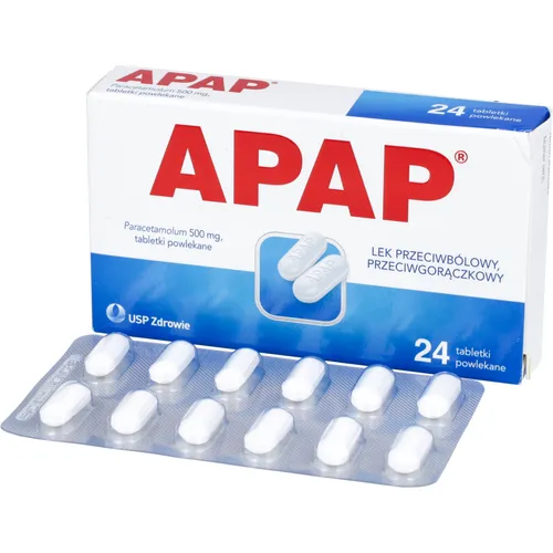APAP 500 mg, 24 tabletki powlekane