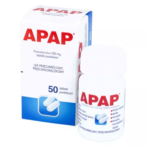 APAP 500 mg, 50 tabletek powlekanych
