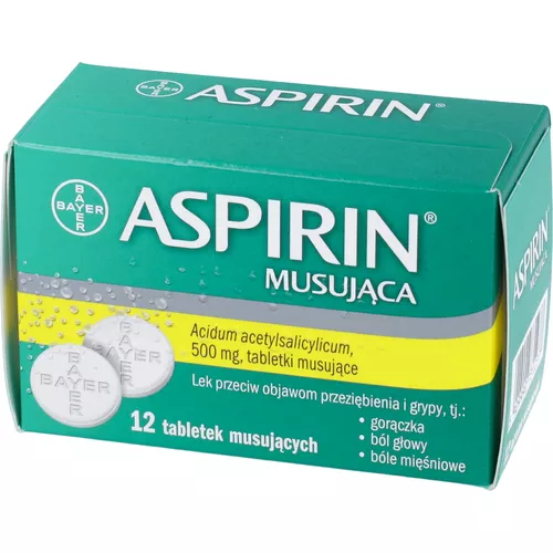 Aspirin Musująca 500 mg, 12 tabletek musujących