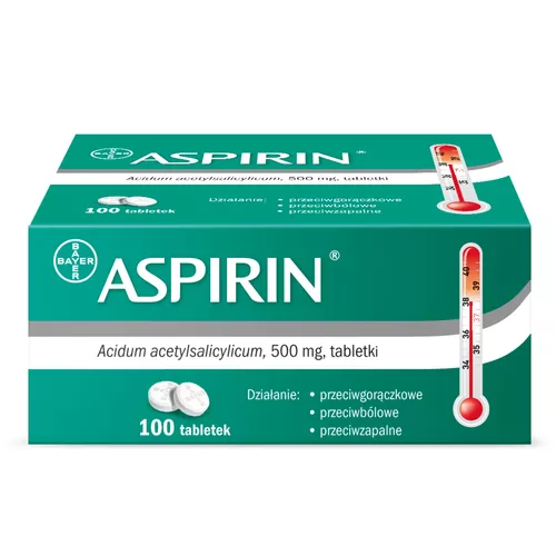 Aspirin 500 mg, 100 tabletek