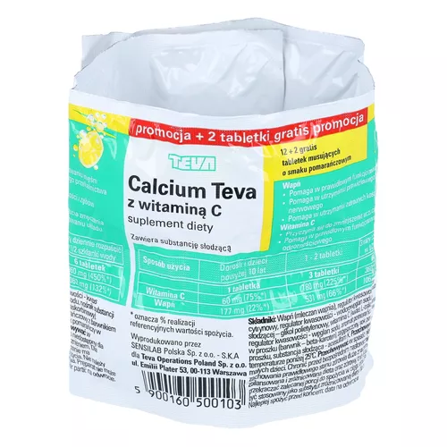 Calcium TEVA z witaminą C, 14 tabletek musujących