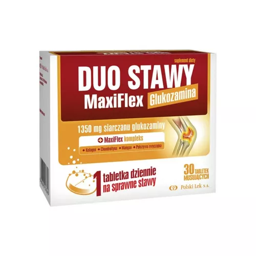 Duo Stawy MaxiFlex Glukozamina, 30 tabletek musujących
