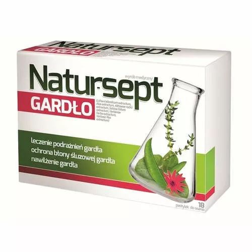 Natursept gardło - pastylki do ssania, 18 sztuk