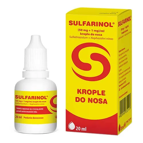 Sulfarinol (1 mg + 50 mg )/ ml, krople do nosa, 20 ml
