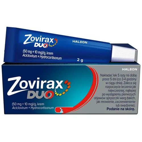 Zovirax Duo (50 mg + 10 mg)/g, krem, 2 g