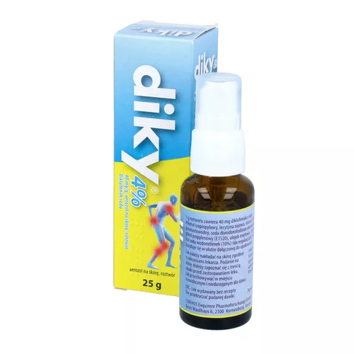 diky 40 mg/g, aerozol na skórę, 30 ml
