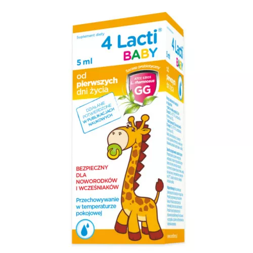 4 Lacti Baby, krople od pierwszych dni życia, 5 ml