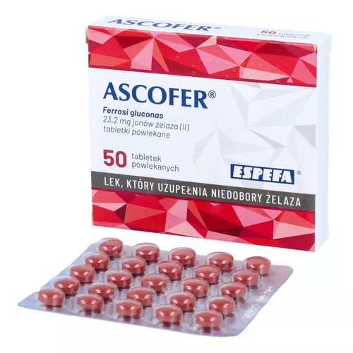 ASCOFER 23,2 mg, 50 tabletek powlekanych