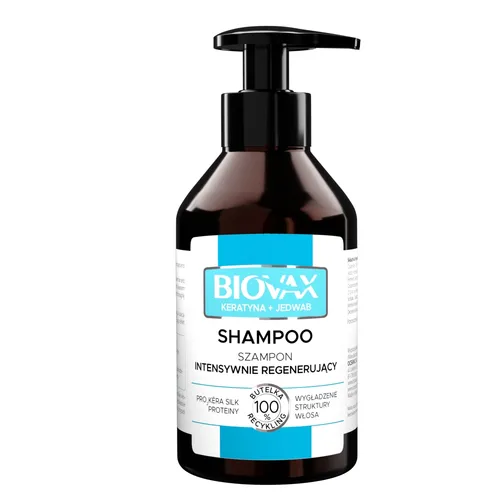 BIOVAX - intensywnie regenerujący szampon, keratyna + jedwab, 200 ml