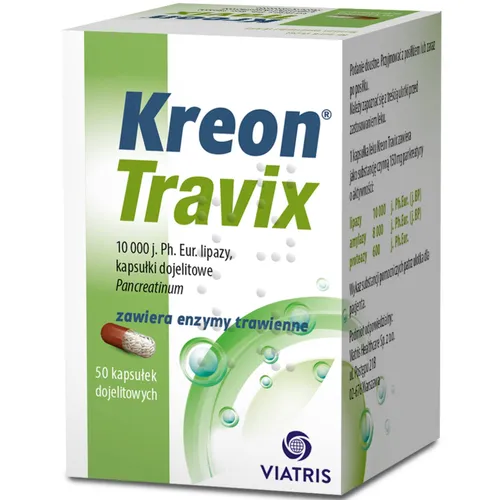 Kreon Travix 150 mg, 50 kapsułek dojelitowych