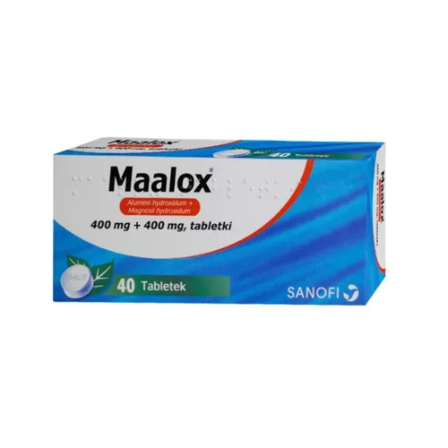 Maalox 400 mg + 400 mg, 40 tabletek