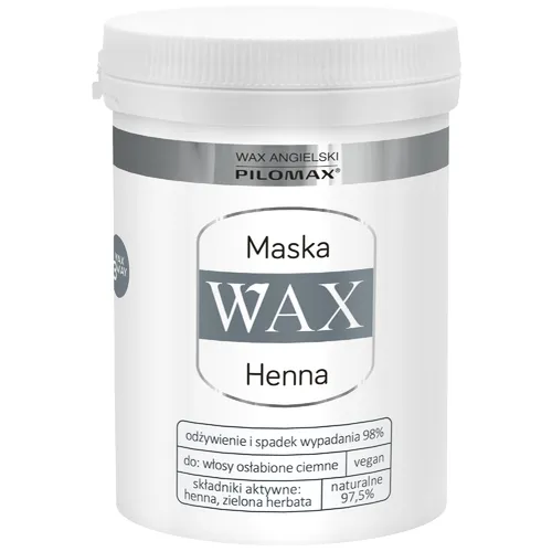 PILOMAX Henna WAX NaturClassic - regenerująca maska do włosów ciemnych, 240 ml