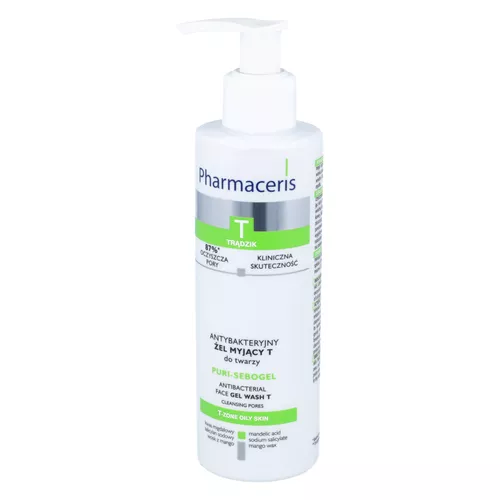 Pharmaceris T PURI-SEBOGEL - antybakteryjny żel myjący do twarzy, 190 ml